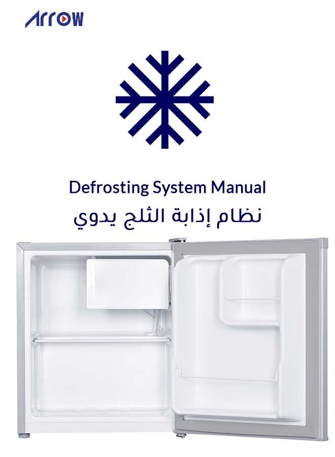 Arrow 46Liters Mini Refrigerator DEFROST, 1.6 CU.FT,Energy Saving With 7 years Compressor warranty, Silver color | Model Name: RO1-69LS - Image 3